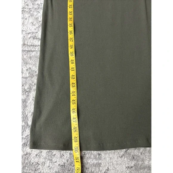 House of Harlow 1960 Dress Small Maxi Ribbed Knit Bodycon Chic Moss Green - Picture 5 of 8